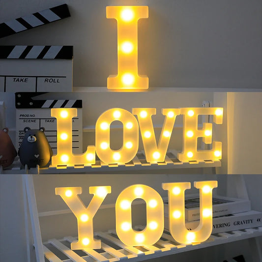 Alphabet and Number LED Lights – Luminous Night Lamp for Home, Wedding, Birthday, and Christmas Party Decoration