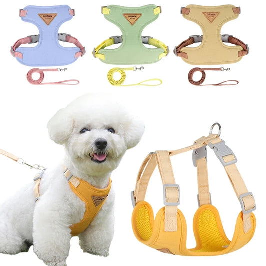 Pet Chest Strap Harness Leash Set for Small to Medium Dogs and Cats – Ideal for Everyday Walks