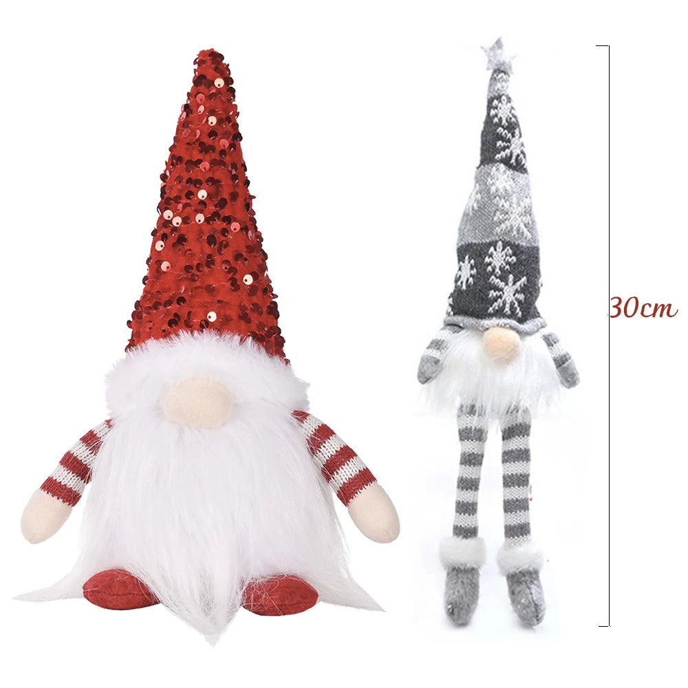 Faceless 30cm Glowing Gnome Dolls – Plush Christmas Decorations, Elf Ornaments for Navidad & New Year Holiday Gift