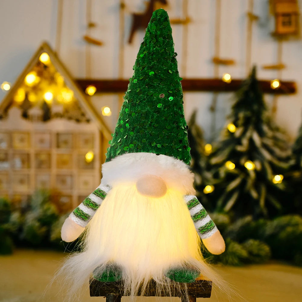 Faceless 30cm Glowing Gnome Dolls – Plush Christmas Decorations, Elf Ornaments for Navidad & New Year Holiday Gift