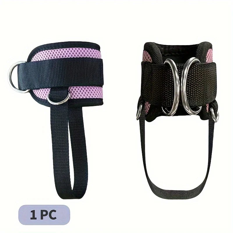 1PC Padded Ankle Straps – Double D-Ring Ankle Cuffs for Cable Machines, Fitness Leg Extensions, and Gym Workouts