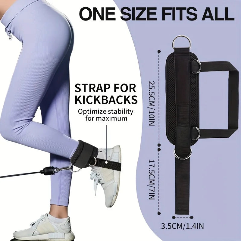 1PC Padded Ankle Straps – Double D-Ring Ankle Cuffs for Cable Machines, Fitness Leg Extensions, and Gym Workouts